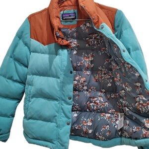 Patagonia Bivy Jacket RARE Mushroom Print Teal